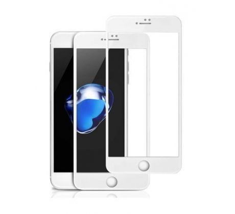 10ks balení - 3D ochranné sklo na celý displej - iPhone 6/6S - bílé