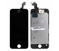ORIGINAL Černý LCD displej iPhone 5S s přední kamerou + proximity senzor OEM (bez home button)