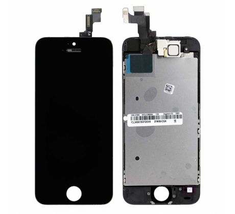 ORIGINAL Černý LCD displej iPhone 5S s přední kamerou + proximity senzor OEM (bez home button)