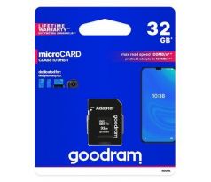 GOODRAM paměťová karta - microSD SD 32GB CLASS 10 UHS I 100MB/s + adapter