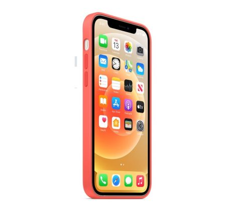 iPhone 12 Silicone Case - ružový (lososový)