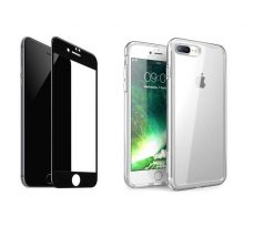 2PACK - 3D černé ochranné sklo + transparentní kryt pro iPhone 7 Plus/8 Plus
