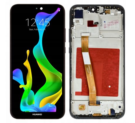 LCD displej + dotyková plocha pro Huawei P20 Lite, Black s rámem