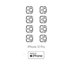 Hydrogel - ochranná fólie zadní kamery - iPhone 12 Pro - 8ks v balení