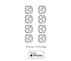 Hydrogel - ochranná fólie zadní kamery - iPhone 11 Pro Max - 8ks v balení