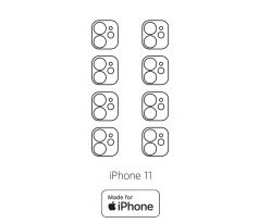 Hydrogel - ochranná fólie zadní kamery - iPhone 11 - 8ks v balení  