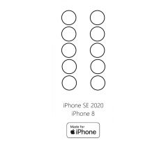 Hydrogel - ochranná fólie zadní kamery - iPhone 8/SE 2020/2022 - 10ks v balení  