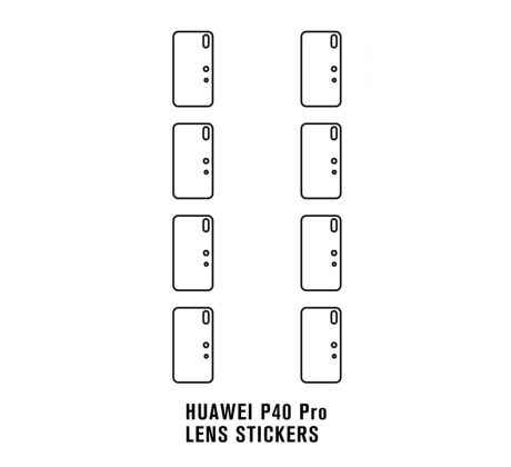 Hydrogel - ochranná fólie zadní kamery - 8ks v balení - Huawei P40 Pro typ výřezu 2