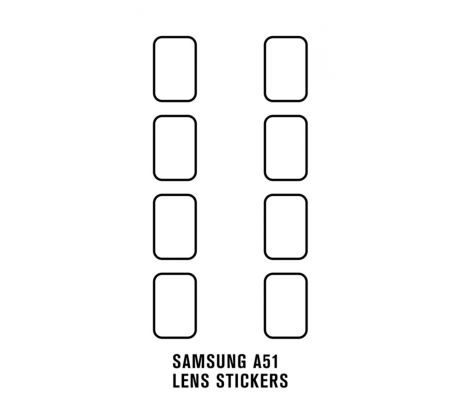Hydrogel - ochranná fólie zadní kamery - 8ks v balení - Samsung Galaxy A51
