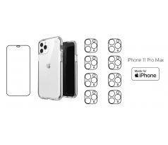 START PACK - hydrogel ochranná fólie + 8ks folie na zadní kameru + transparentní kryt pro iPhone 11 Pro Max