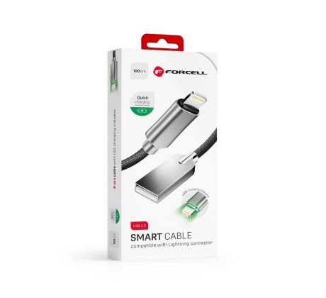 USB kábel Lightning FORCELL SMART 2,4A C801