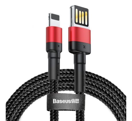 BASEUS kabel iPhone Lightning 2,4A 1M červeno-černý CALKLF-G91