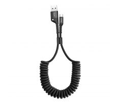 BASEUS kabel Fish eye Spring Type-C 2A 1m černý CATSR-01