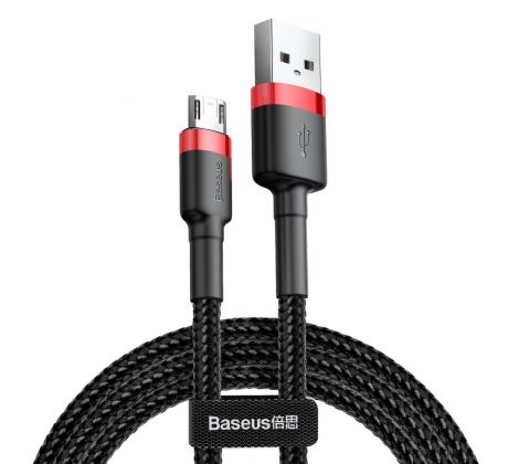 BASEUS Micro USB kábel 1,5A 2metrový červeno-černý CAMKLF-C91