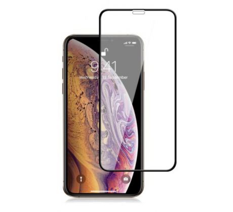 5D FULL GLUE černé ochranné tvrzené sklo Apple iPhone XS Max / 11 Pro Max - bez horního výřezu