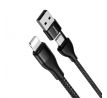 Baseus nylon kábel USB/USB Typ-C/Lightning 2A 1metrový pro rýchlonabíjení 18W