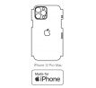 Hydrogel - matná zadní ochranná fólie (full cover) - iPhone 12 Pro Max, typ výřezu 10