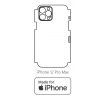 Hydrogel - matná zadní ochranná fólie (full cover) - iPhone 12 Pro Max, typ výřezu 11