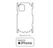 Hydrogel - matná zadní ochranná fólie (full cover) - iPhone 12 Pro - typ výřezu 4
