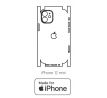 Hydrogel - matná zadní ochranná fólie (full cover) - iPhone 12 mini - typ výřezu 1