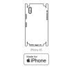 Hydrogel - zadní ochranná fólie (full cover) - iPhone XS - typ výřezu 3