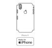 Hydrogel - zadní ochranná fólie (full cover) - iPhone X - typ výřezu 2