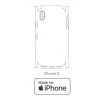 Hydrogel - zadní ochranná fólie (full cover) - iPhone X - typ výřezu 3