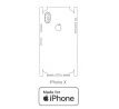 Hydrogel - matná zadní ochranná fólie (full cover) - iPhone X - typ výřezu 1