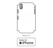 Hydrogel - matná zadní ochranná fólie (full cover) - iPhone X - typ výřezu 4