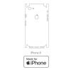 Hydrogel - matná zadní ochranná fólie (full cover) - iPhone 8 - typ výřezu 1