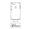 Hydrogel - matná zadní ochranná fólie (full cover) - iPhone 7 Plus - typ výřezu 1