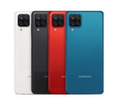 Samsung Galaxy A12 - Zadní kryt - se sklíčkem kamery - modrý (náhradní díl)