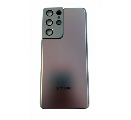 Samsung Galaxy S21 Ultra 5G - Zadní kryt se sklíčem zadní kamery - silver (stříbrný) (náhradní díl)