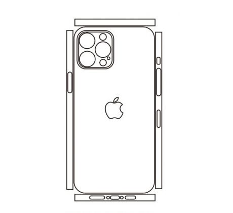 Hydrogel - zadní ochranná fólie (full cover) - iPhone 12 Pro Max, typ výřezu 11