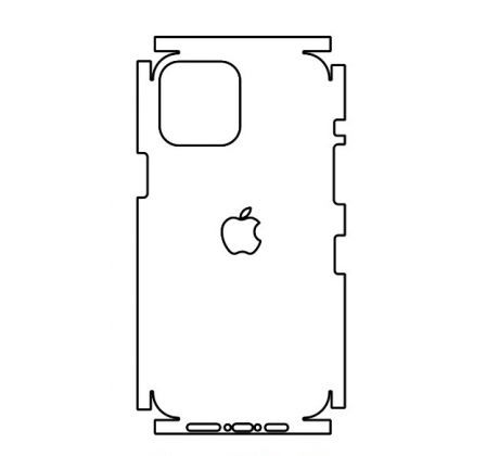 Hydrogel - matná zadní ochranná fólie (full cover) - iPhone 12 Pro Max, typ výřezu 2
