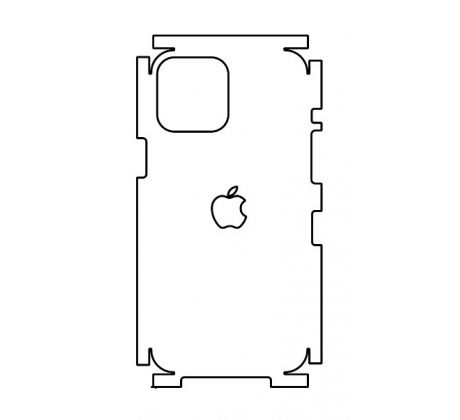 Hydrogel - matná zadní ochranná fólie (full cover) - iPhone 12 Pro Max, typ výřezu 3