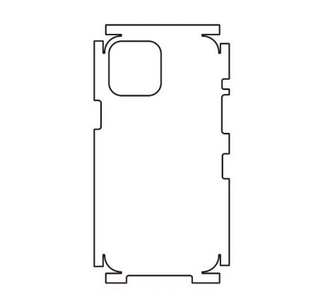 Hydrogel - matná zadní ochranná fólie (full cover) - iPhone 12 Pro Max, typ výřezu 7