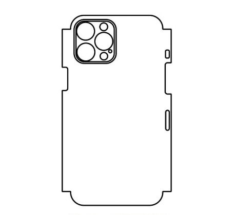 Hydrogel - matná zadní ochranná fólie (full cover) - iPhone 12 Pro Max, typ výřezu 11