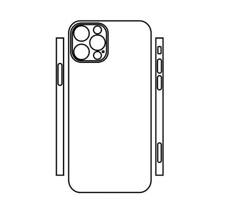 Hydrogel - zadní ochranná fólie (full cover) - iPhone 12 Pro - typ výřezu 1