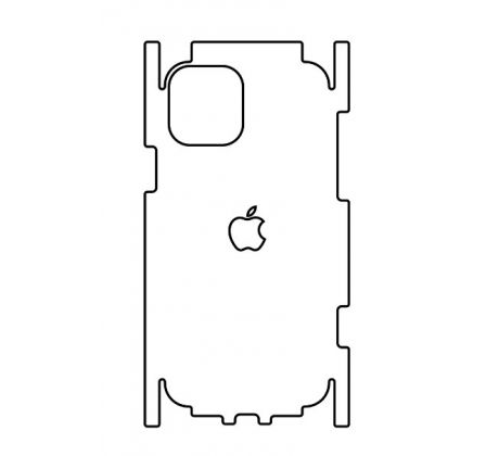 Hydrogel - matná zadní ochranná fólie (full cover) - iPhone 12 Pro - typ výřezu 1