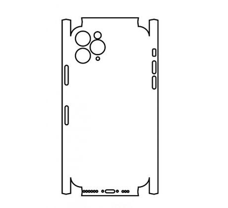 Hydrogel - zadní ochranná fólie (full cover) - iPhone 11 Pro - typ výřezu 6