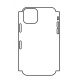 Hydrogel - matná zadní ochranná fólie (full cover) - iPhone 11 Pro - typ výřezu 6