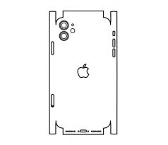 Hydrogel - matná zadní ochranná fólie (full cover) - iPhone 11 - typ výřezu 2