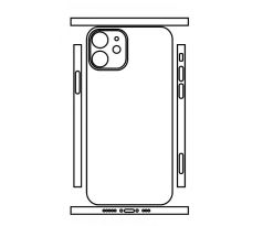 Hydrogel - matná zadní ochranná fólie (full cover) - iPhone 12 - typ 6