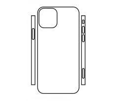 Hydrogel - matná zadní ochranná fólie (full cover) - iPhone 12 - typ výřezu 8