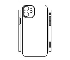 Hydrogel - matná zadní ochranná fólie (full cover) - iPhone 12 - typ 9
