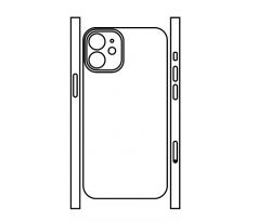 Hydrogel - matná zadní ochranná fólie (full cover) - iPhone 12 mini - typ výřezu 5