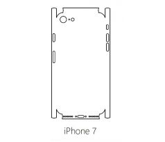 Hydrogel - matná zadní ochranná fólie (full cover) - iPhone 7 - typ výřezu 3