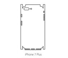 Hydrogel - matná zadní ochranná fólie (full cover) - iPhone 7 Plus - typ 2
