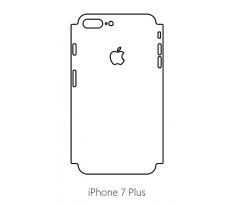 Hydrogel - matná zadní ochranná fólie (full cover) - iPhone 7 Plus - typ 3